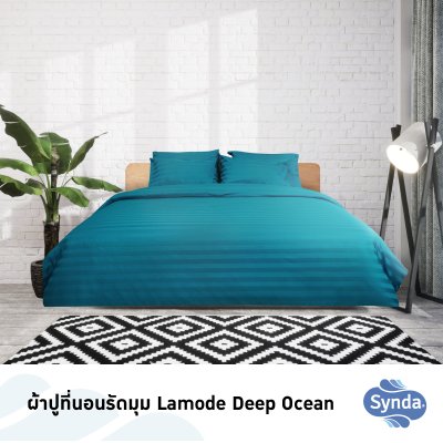 ผ้าปูที่นอนรัดมุม รุ่น  LAMODE DEEP OCEAN