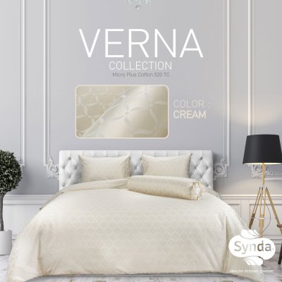 Fitted bed sheet, VERNA CREAM