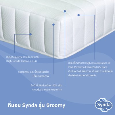 Synda ที่นอน รุ่น Groomy Synda ที่นอน รุ่น Groomy