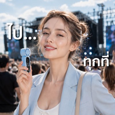 TOYOKI Handheld Fan พัดลมพกพามินิมอล สีโทนพาสเลท ลมแรง มีไฟ ปรับความแรงได้ 6 ระดับ