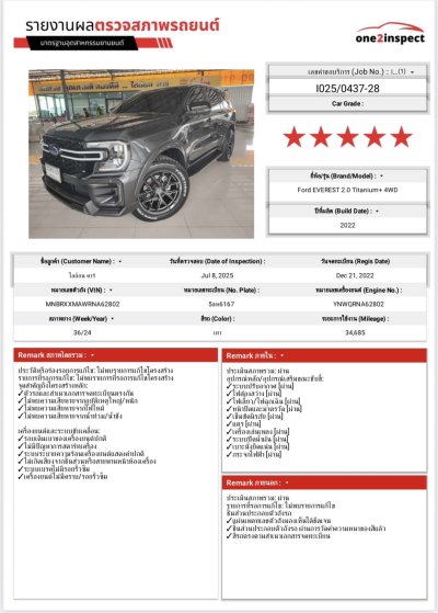 Ford Everest 2.0 Bi-Turbo Titanium+ (ปี 2022) SUV AT - 4WD