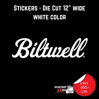 STICKERS BILTWELL - DIE CUT 12" WIDE WHITE COLOR