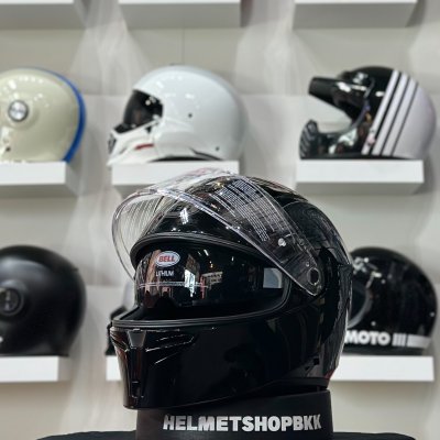 หมวกกันน็อคเต็มใบ BELL LITHIUM SOLID GLOSS BLACK