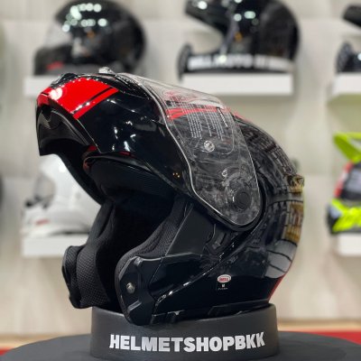 หมวกกันน็อคเต็มใบ BELL SRT MODULAR RIBBON GLOSS BLACK/RED