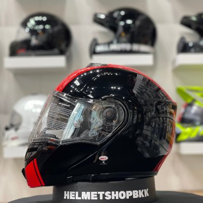 หมวกกันน็อคเต็มใบ BELL SRT MODULAR RIBBON GLOSS BLACK/RED