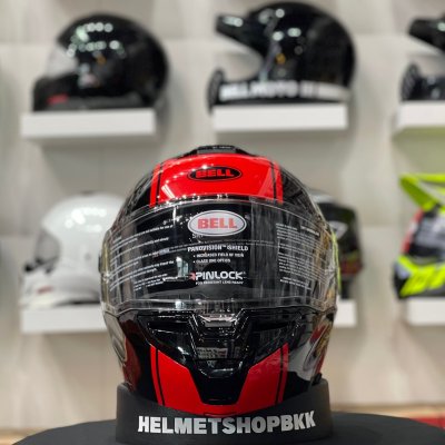 หมวกกันน็อคเต็มใบ BELL SRT MODULAR RIBBON GLOSS BLACK/RED