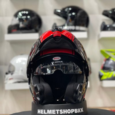 หมวกกันน็อคเต็มใบ BELL SRT MODULAR RIBBON GLOSS BLACK/RED