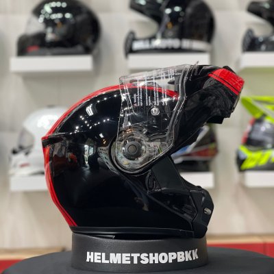 หมวกกันน็อคเต็มใบ BELL SRT MODULAR RIBBON GLOSS BLACK/RED