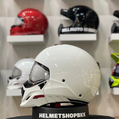 หมวกกันน็อคเต็มใบ BELL BROOZER DUPLET GLOSS WHITE