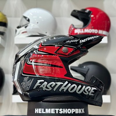 หมวกกันน็อคเต็มใบ BELL MOTO-10 SPHERICAL FASTHOUST DITD 25 GRAY RED