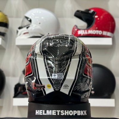 หมวกกันน็อคเต็มใบ BELL MOTO-10 SPHERICAL FASTHOUST DITD 25 GRAY RED