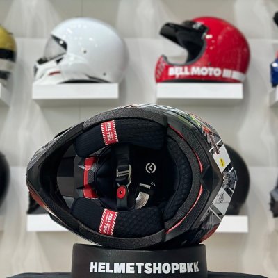 หมวกกันน็อคเต็มใบ BELL MOTO-10 SPHERICAL FASTHOUST DITD 25 GRAY RED