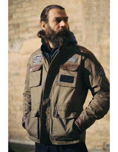เสื้อแจ็คเก็ต HOLYFREEDOM JACKET QUATTRO WAXED EVO BROWN MILITARY GREEN