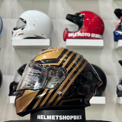 หมวกกันน็อคเต็มใบ BELL RACE STAR FLEX DLX GLOSS BLACK/GOLD