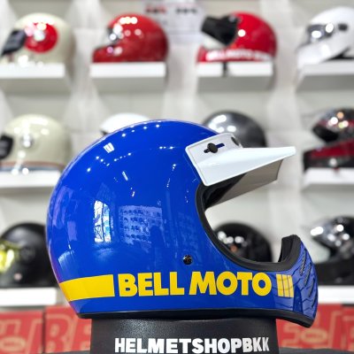 หมวกกันน็อคเต็มใบ BELL MOTO-3 CLASSIC GLOSS BLUE LIMITED EDITION