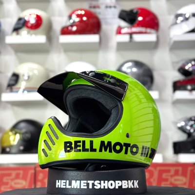 หมวกกันน็อคเต็มใบ BELL MOTO-3 CLASSIC GLOSS GREEN LIMITED EDITION
