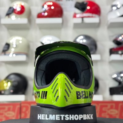 หมวกกันน็อคเต็มใบ BELL MOTO-3 CLASSIC GLOSS GREEN LIMITED EDITION