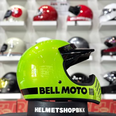 หมวกกันน็อคเต็มใบ BELL MOTO-3 CLASSIC GLOSS GREEN LIMITED EDITION