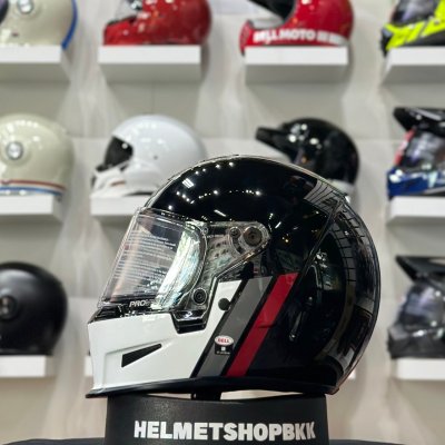 หมวกกันน็อคเต็มใบ BELL ELIMINATOR GT GLOSS BLACK/WHITE