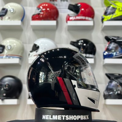 หมวกกันน็อคเต็มใบ BELL ELIMINATOR GT GLOSS BLACK/WHITE