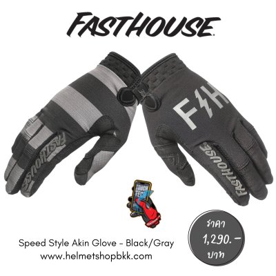 FASTHOUSE SPEED STYLE AKIN GLOVE BLACK GRAY