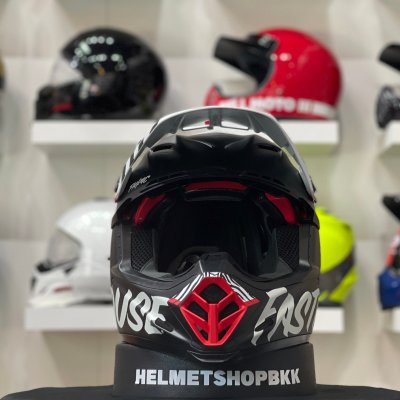 หมวกกันน็อคเต็มใบ BELL MOTO-9S FLEX FASTHOUSE FLEX CREW MATTE BLACK/WHITE