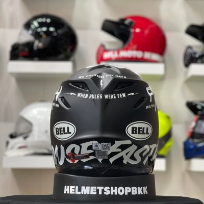 หมวกกันน็อคเต็มใบ BELL MOTO-9S FLEX FASTHOUSE FLEX CREW MATTE BLACK/WHITE