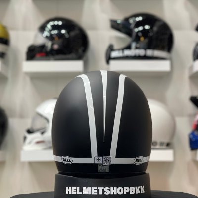หมวกกันน็อคเต็มใบ BELL MOTO-3 FH-OLD ROAD MATTE/GLOSS BLACK/WHITE