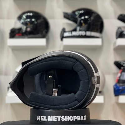 หมวกกันน็อคเต็มใบ BELL MOTO-3 FH-OLD ROAD MATTE/GLOSS BLACK/WHITE