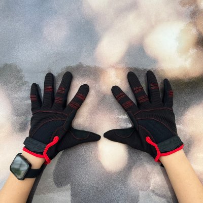MOTO GLOVES BLACK/RED