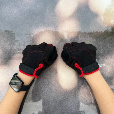 MOTO GLOVES BLACK/RED