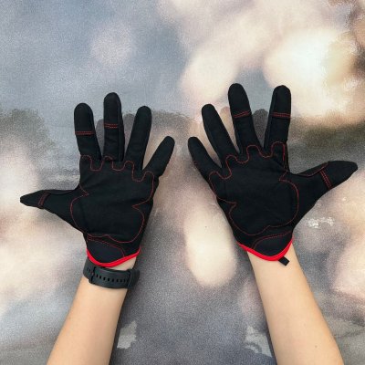 MOTO GLOVES BLACK/RED