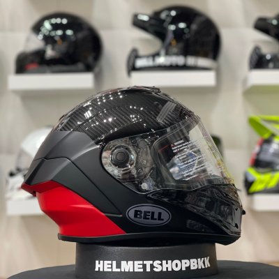 หมวกกันน็อคเต็มใบ BELL RACE STAR FLEX DLX LUX BLACK RED