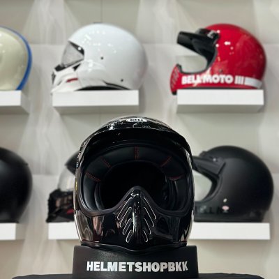 หมวกกันน็อคเต็มใบ BELL MOTO-3 REVERB GLOSS WHITE/BLACK