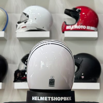 หมวกกันน็อคเต็มใบ BELL MOTO-3 REVERB GLOSS WHITE/BLACK