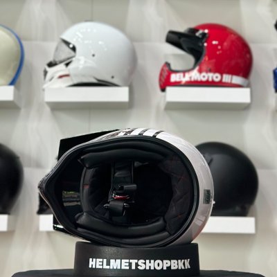 หมวกกันน็อคเต็มใบ BELL MOTO-3 REVERB GLOSS WHITE/BLACK