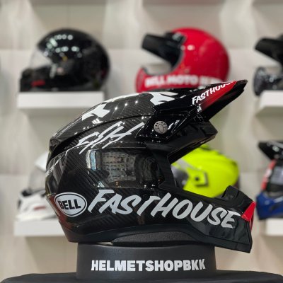 BELL MOTO-10 SPHERICAL FASTHOUSE PRIVATEER GLOSS BLACK/RED