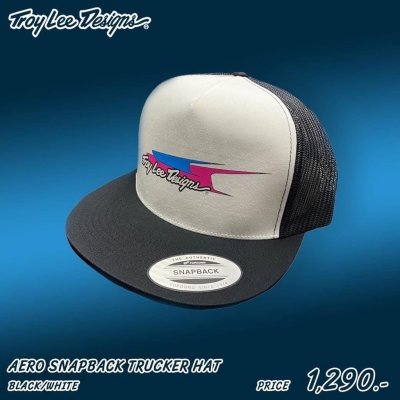 TROYLEE AERO SNAPBACK TRUCKER HAT BLACK/WHITE