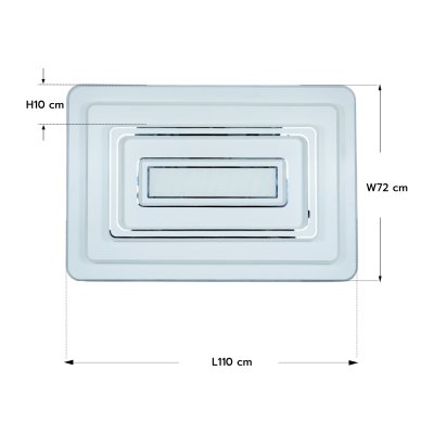 โคมไฟเพดาน รุ่น 04-SL-8535-1100 (LED 240W) สีขาว