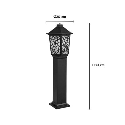 โคมไฟสนามภายนอก รุ่น 12-O-998/80CM/CF (E27x1) สีน้ำตาลเข้ม