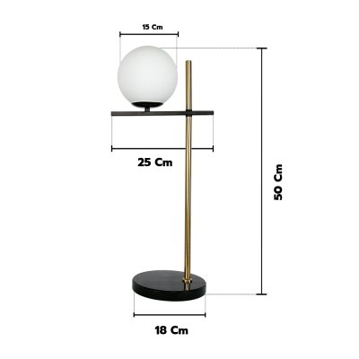 Table Lamp MODEL 08-SLT-2021-BK-GD (E27x1) Black/Gold