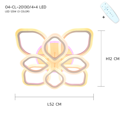 โคมไฟเพดาน รุ่น 04-CL-20130-4+4 LED (LED 94W) สีขาว