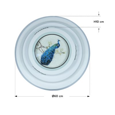 Ceiling Lamp MODEL 04-SL-8533-600 White/Peacock