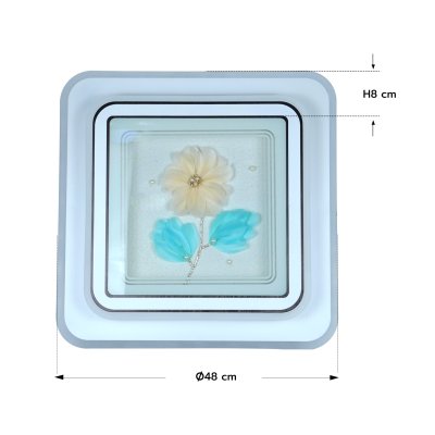 Ceiling Lamp MODEL 04-SL-8534-480 (LED 100W)  White/Flower