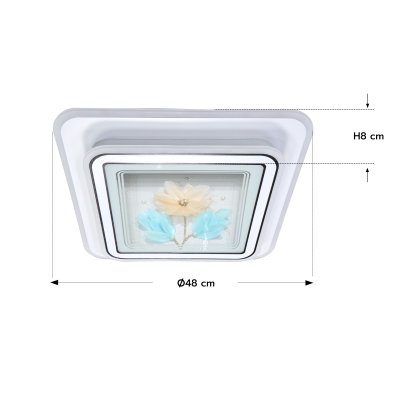 โคมไฟเพดาน รุ่น 04-SL-8534-480 สีขาว/รูปดอกไม้