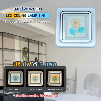 Ceiling Lamp MODEL 04-SL-8534-480 (LED 100W)  White/Flower