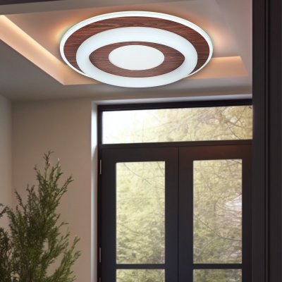 Ceiling Lamp Model 04-SL-8540-500 (LED 120W) White/Walnut Wood