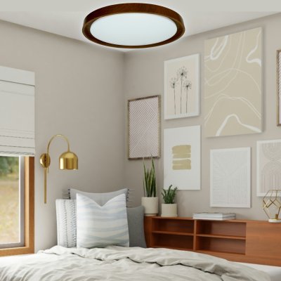 Ceiling Lamp Model 04-SL-8543-500 (LED 72W) Walnut Wood