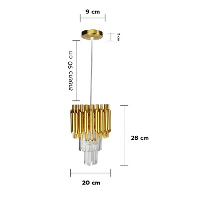 Hanging Lamp MODEL 05-SLC-2024-1-GD (E27x1) Golden