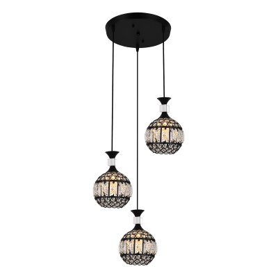 Hanging Lamp MODEL 05-SLC-3018-3R-BK (E27x3) Black